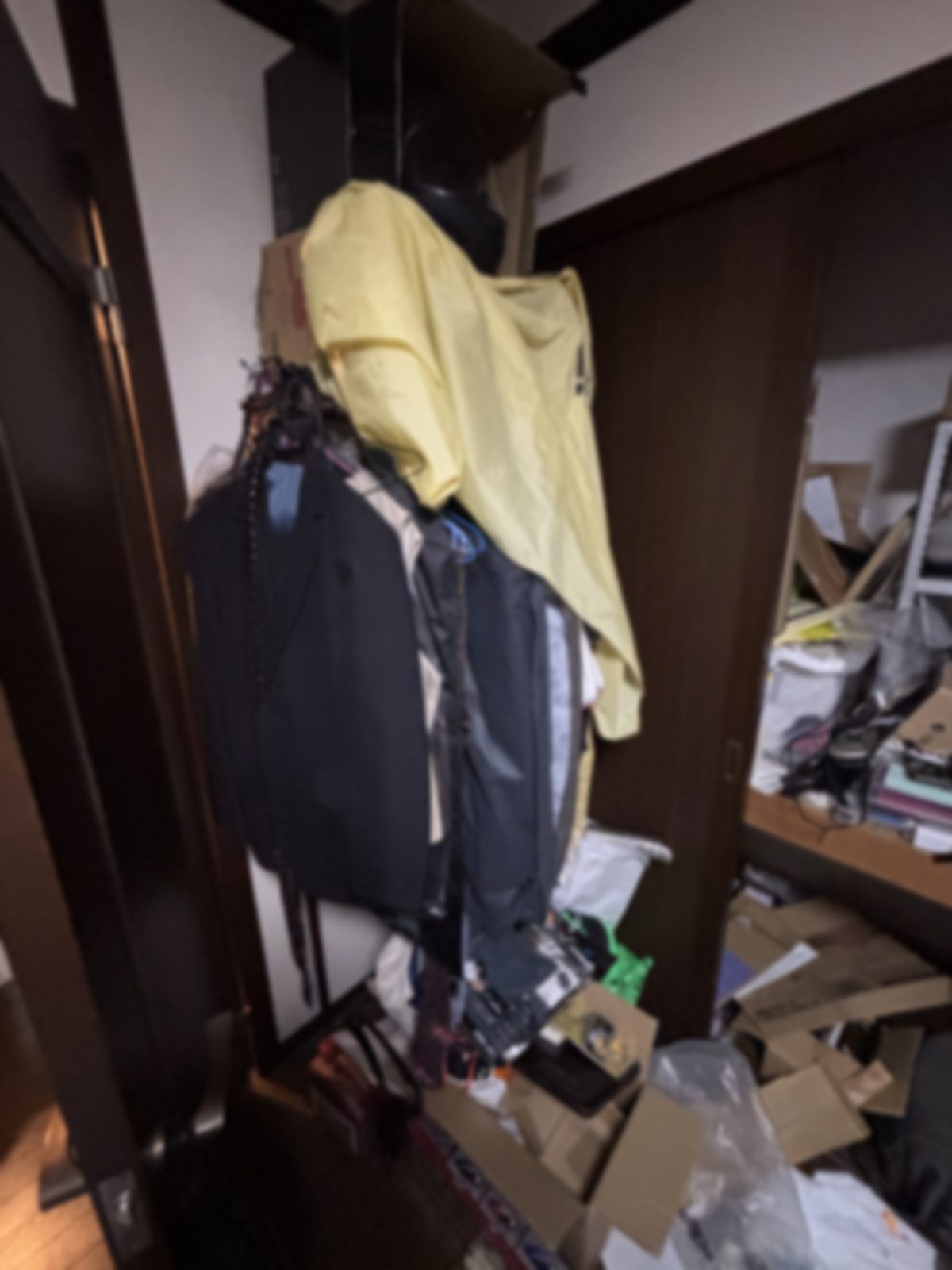 収納まわりの片付けの作業前